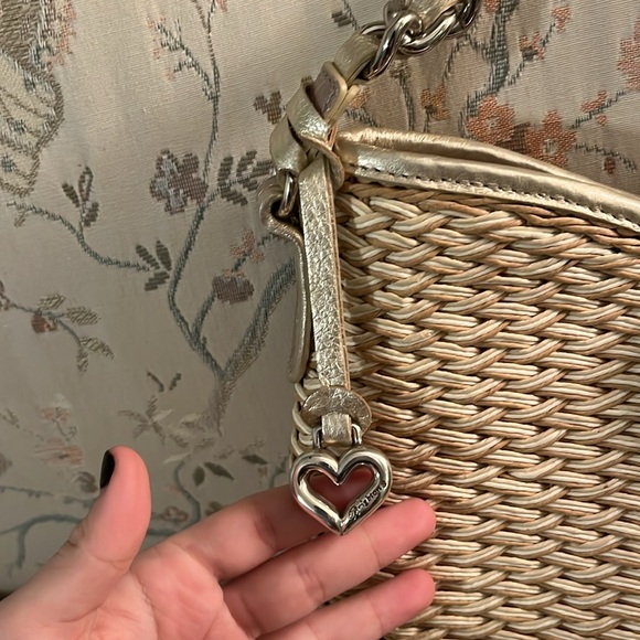 brighton straw purse with silver leather - Picture 4 of 9